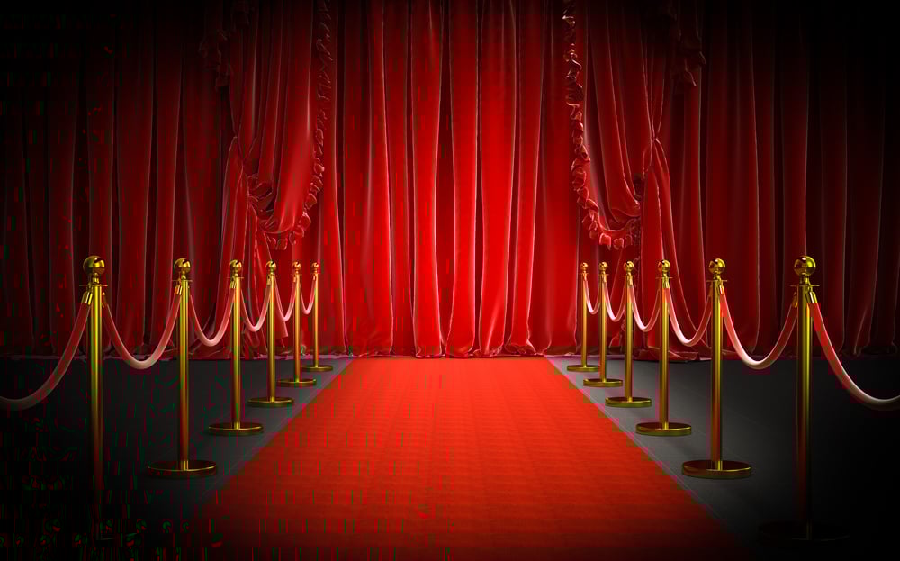 Red Carpet and Gold Barriers with Red Rope